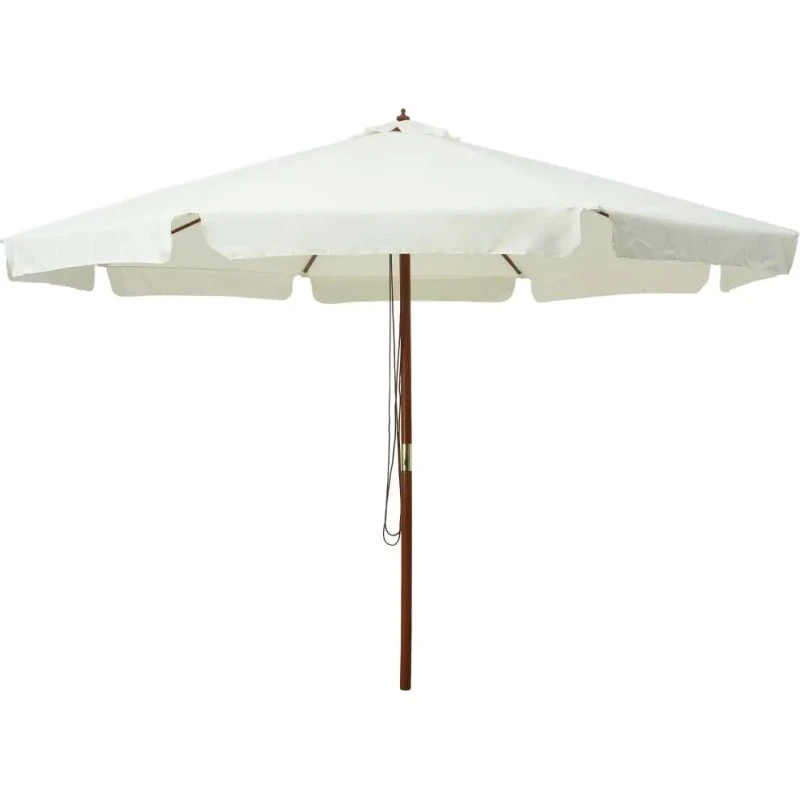 Parasol met Houten Paal 330 cm Zandwit
