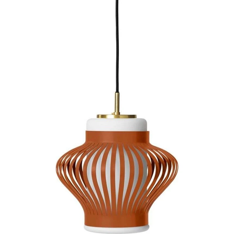 Warm Nordic Opal Lamella hanglamp - Roestrood - Ø 26 cm