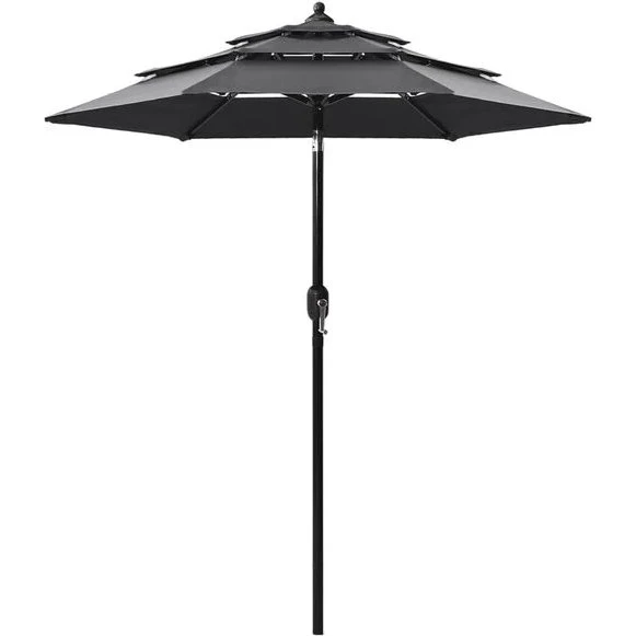 vidaXL Parasol 3-laags 2m Antraciet