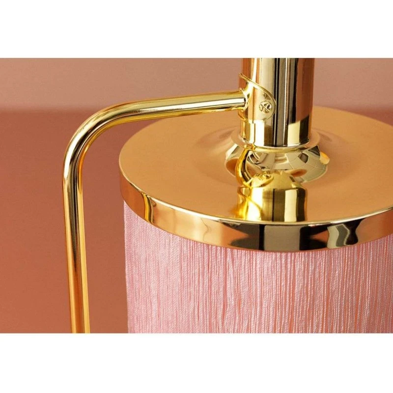 Warm Nordic Fringe Tafellamp - Pale Pink