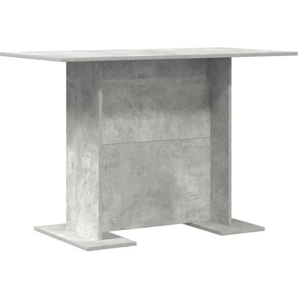 vidaXL Eettafel Betongrijs 110x60x75 cm Bewerkt hout
