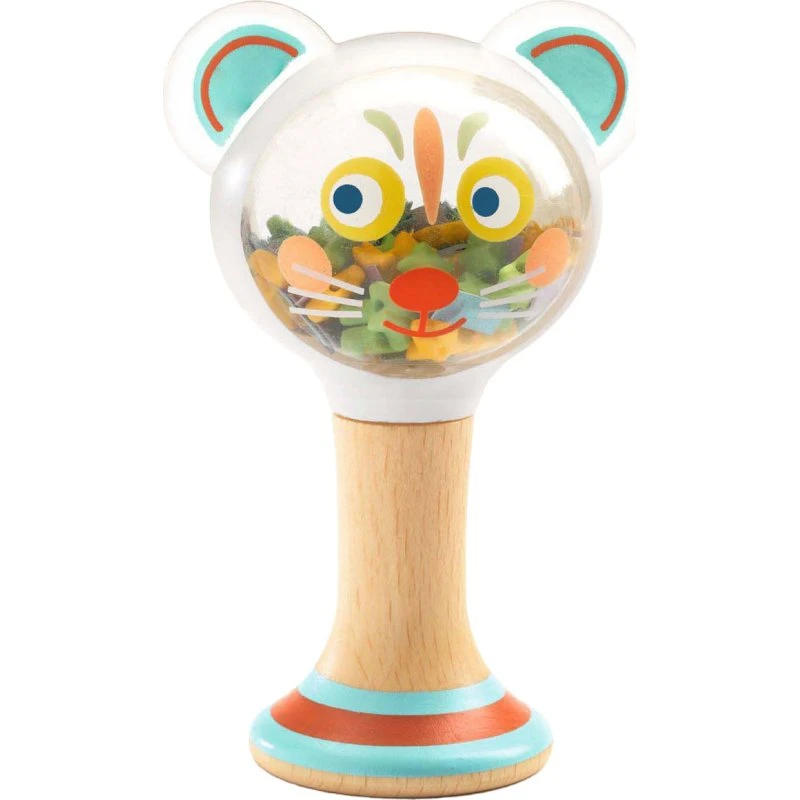 Djeco BabyMaraki Houten Maracas Teddybeer - Pastel