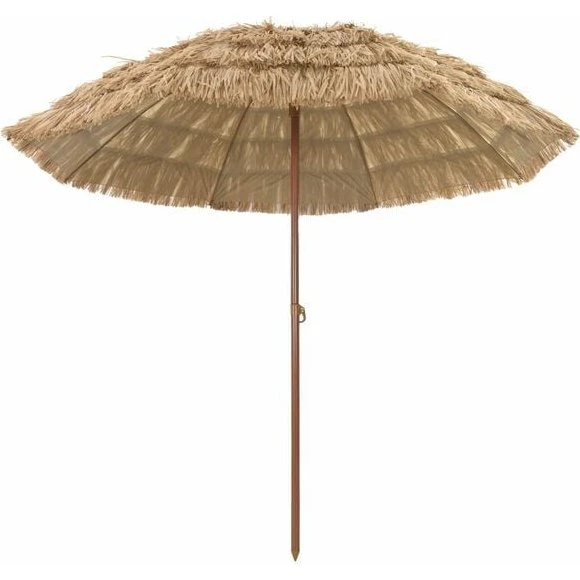 vidaXL Strandparasol Naturel 255 x 255 x 255 cm, Polyester en Staal