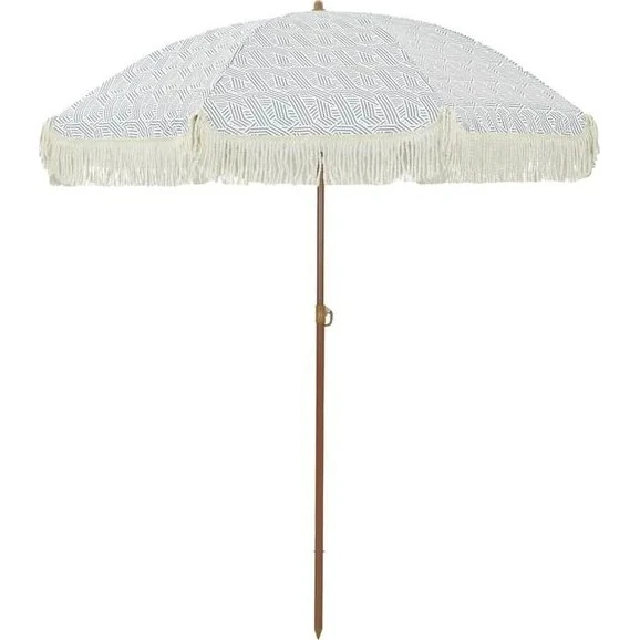 vidaXL Strandparasol Grijs-Wit 160 x 160 x 196 cm