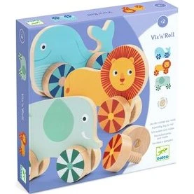 Djeco Vis'n'Roll - Rollende Dieren Bouwpakket