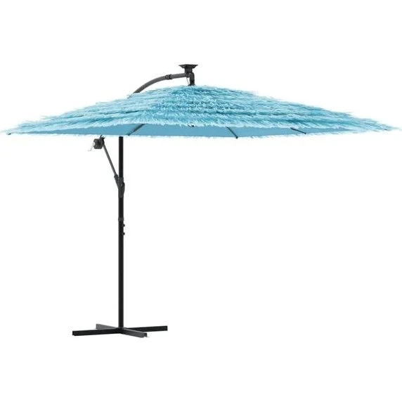 vidaXL Parasol met stalen paal 269x269x235 cm blauw