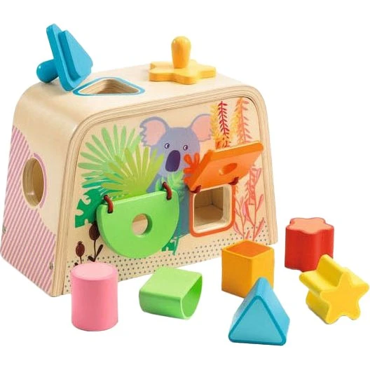 Djeco Multi Boita Houten Vormenstoof – 8 Vormen, 18 x 11 x 9,5 cm