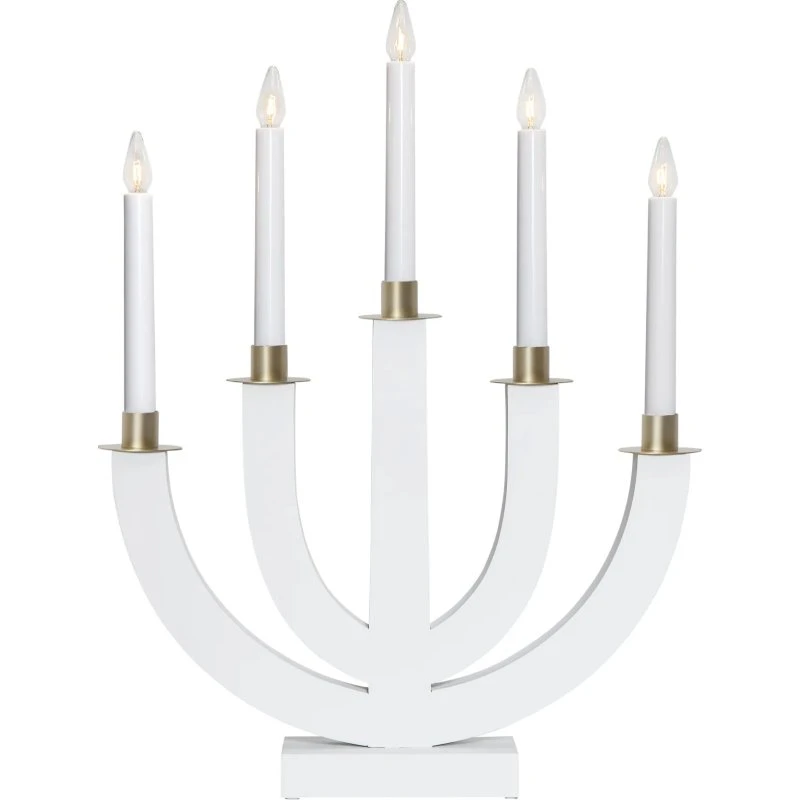 Star Trading Eli Adventskandelaar - Wit & Goud