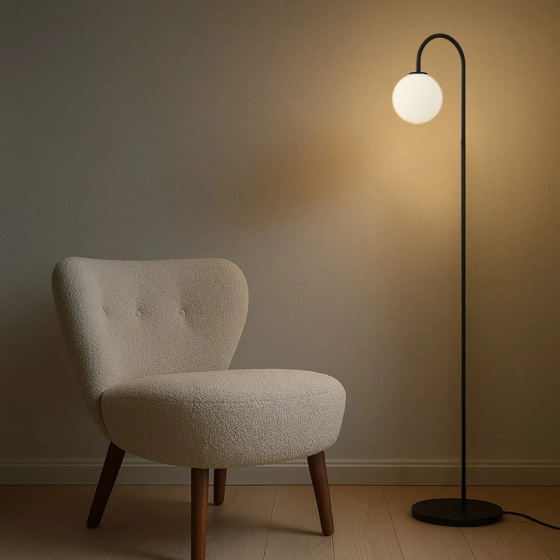 Herstal Ballon Vloerlamp Zwart - 137 cm