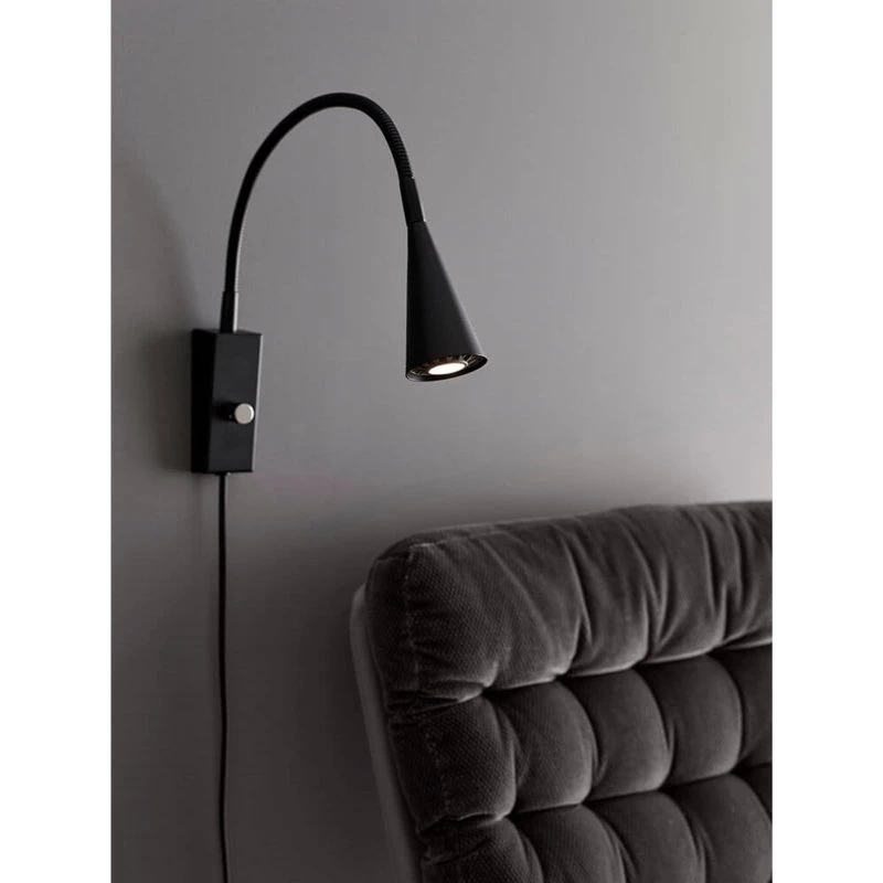 Belid Ledro Wandlamp Mat Zwart - Dimbaar LED 12V