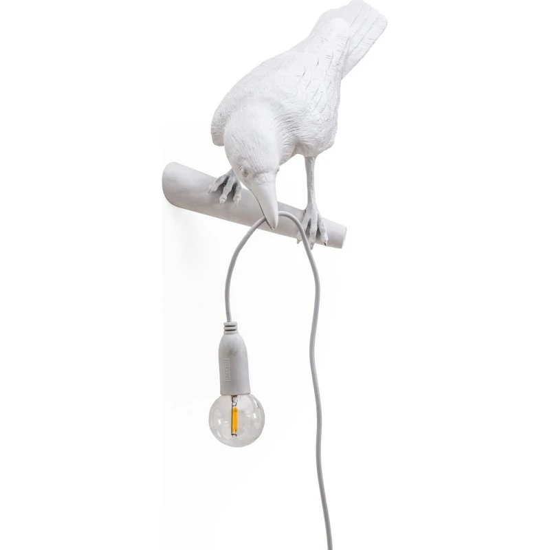Seletti Bird Lamp Wandlamp Wit - Looking Left