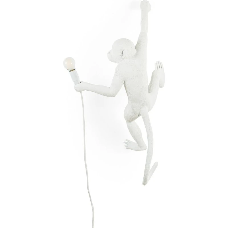 Seletti Monkey Hanging Wandlamp Right - Wit