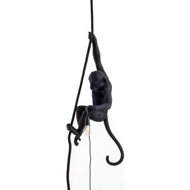 Seletti Monkey With Rope Buiten Hanglamp - Zwart