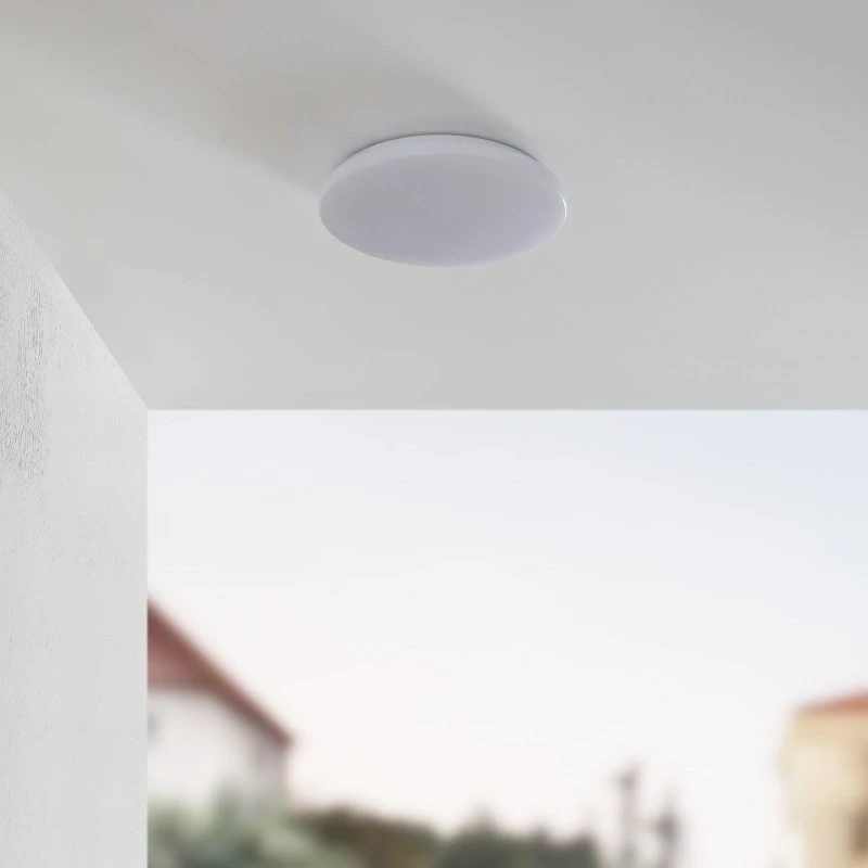 Lindby Doki LED Plafondlamp 4000K Ø34 IP44 Wit