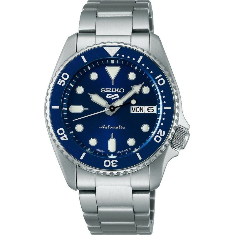 Seiko 5 Sports SRPL77K1 Automaat 38 mm Blauw/Zilver