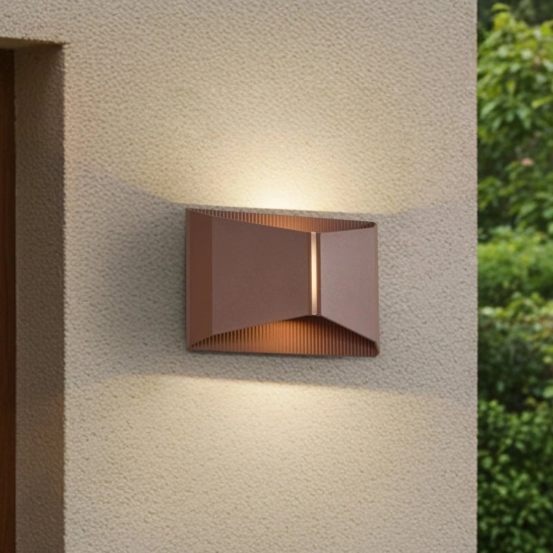 Lindby Anlira LED Buitenwandlamp - Bruin - Up & Down - IP65
