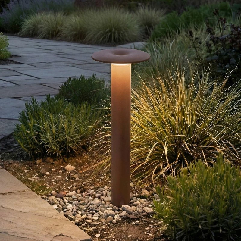 Lucande Haloa LED tuinpadverlichting - Bruin/Roest - 50 cm