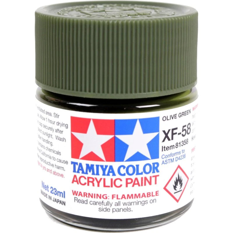 Tamiya XF-58 Olijfgroen Mat 23ml Acrylverf