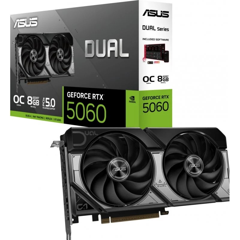 ASUS Dual GeForce RTX 5060 8GB GDDR7 Videokaart