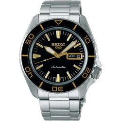 Seiko 5 Sports SRPK99K1 automaat 42,5 mm zwart/zilver