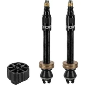 Topeak TurboFlow Tubeless Ventiel 45mm Zwart (2 stuks)