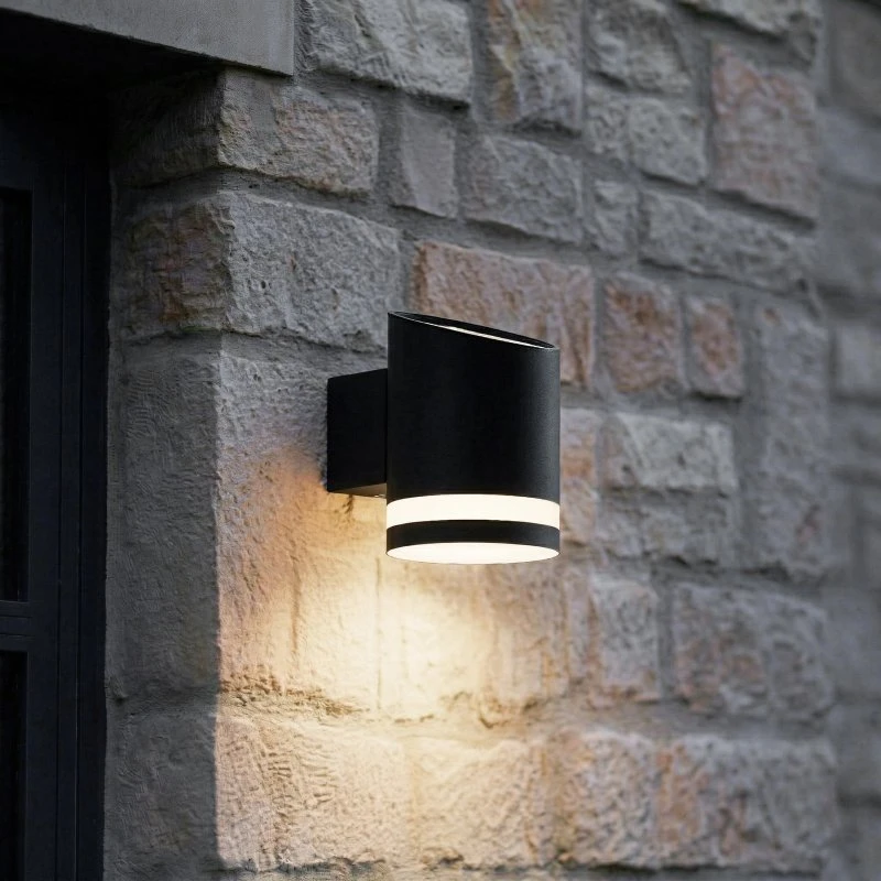 Lindby LED Solar Wandlamp Bentlas, Antraciet, IP44