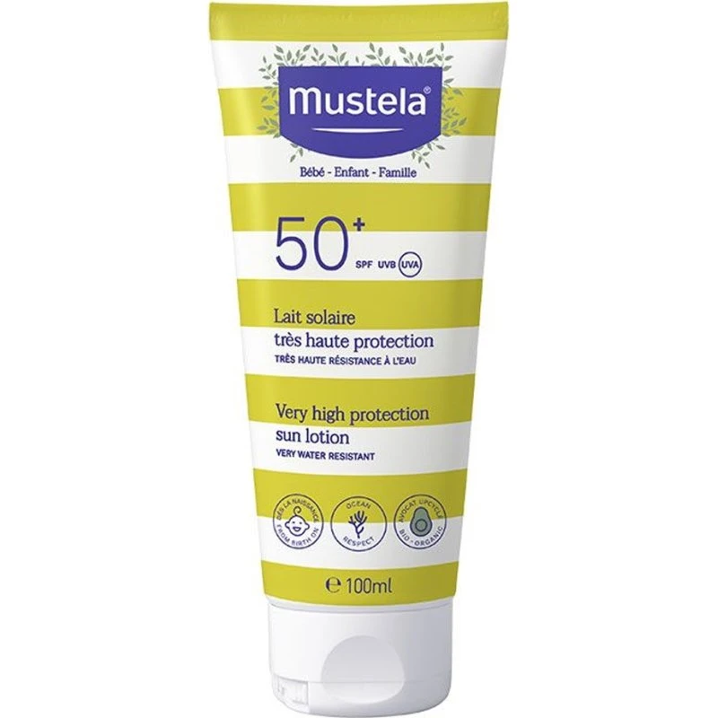 Mustela Zonnemelk SPF50+ 100ml (Heel Hoge Bescherming)