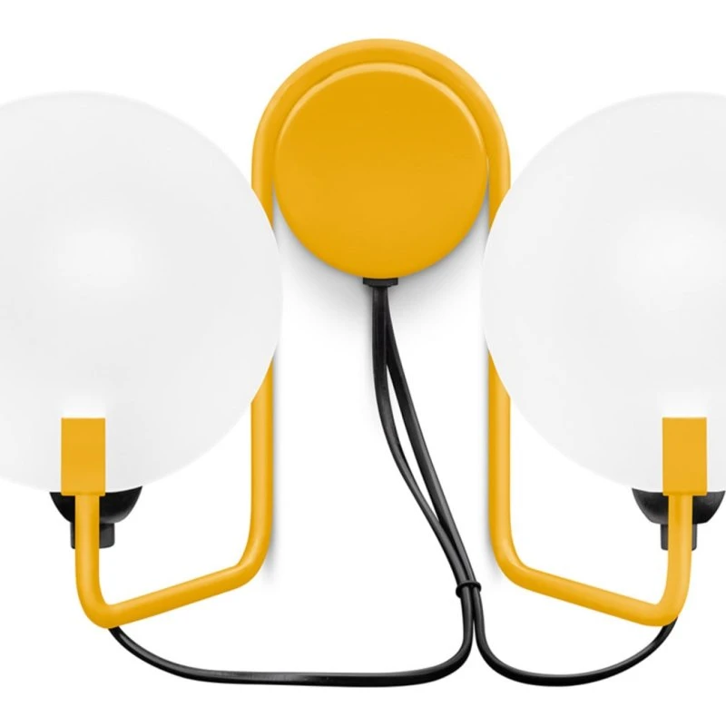 Stilnovo Bugia LED wandlamp met 2 lampen, geel