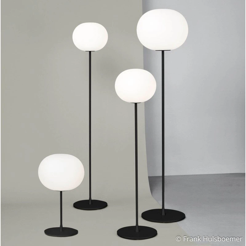 Flos Glo-Ball T1 Tafellamp - Mat Zwart/Opaal Glas