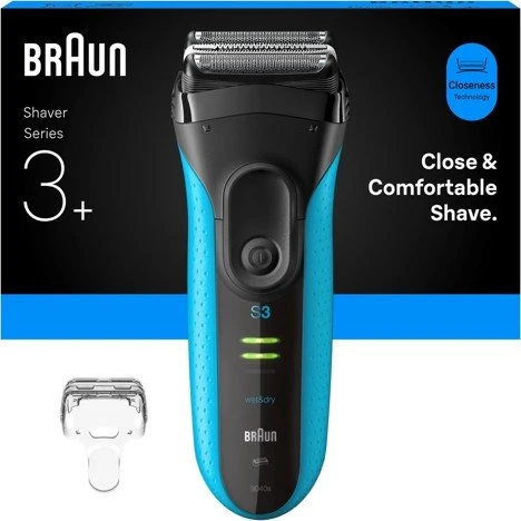 Braun Series 3+ Elektrisch scheerapparaat - 2 folies & trimmer, blauw
