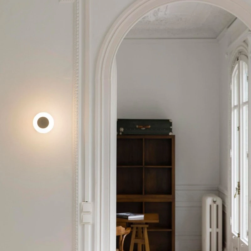 Faro Moy LED wandlamp - Goud/Wit - Glazen kap