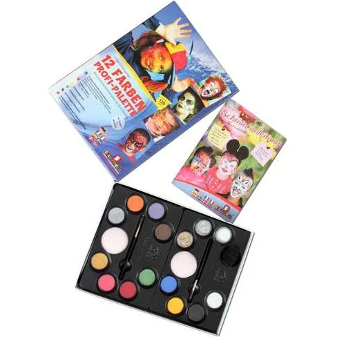 Eulenspiegel Schminkpalet 12 Kleuren met Ideeën