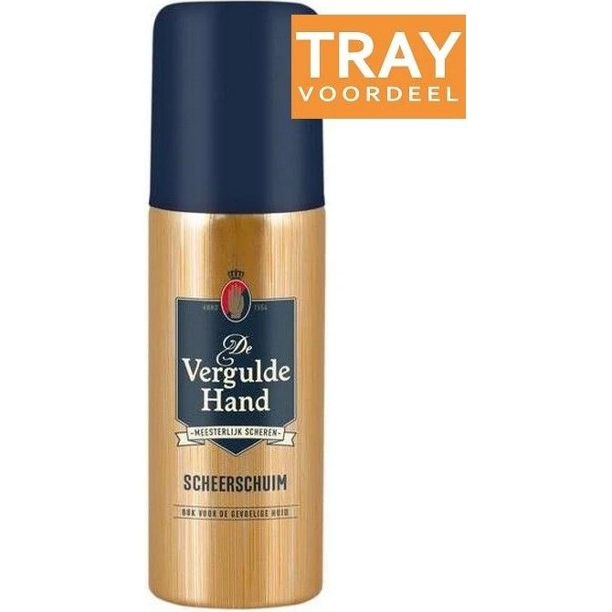 Vergulde Hand Scheerschuim Mini 12 x 50 ml