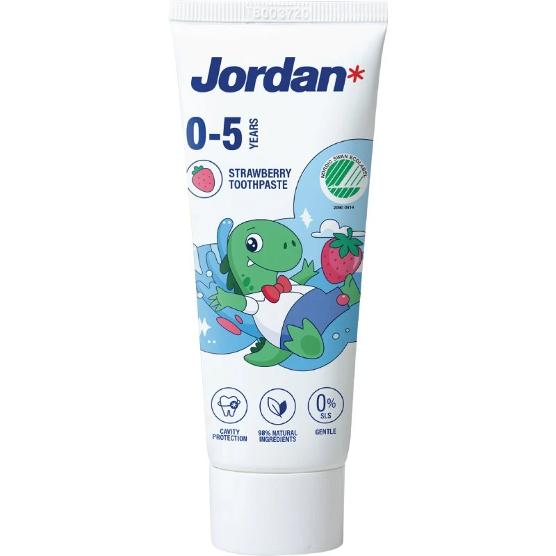 Jordan Tandpasta Kids 0-5 Jaar 50ml SLS- en suikervrij