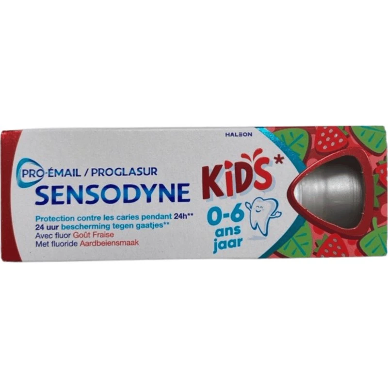 Sensodyne Proglasur Kids Aardbeiensmaak Tandpasta 0-6 Jaar 50ml