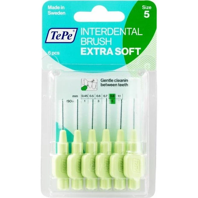 TePe Interdentale Rager Extra Soft Groen 0,8mm 6ST