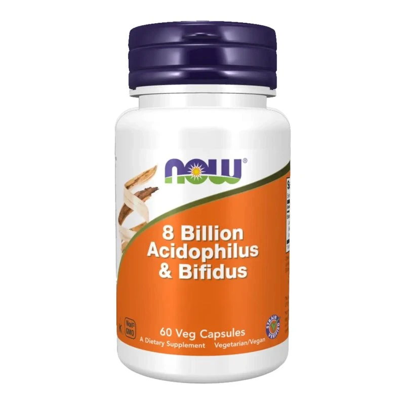 NOW Biotica 8 Miljard Acidophilus en Bifidus 60 Capsules