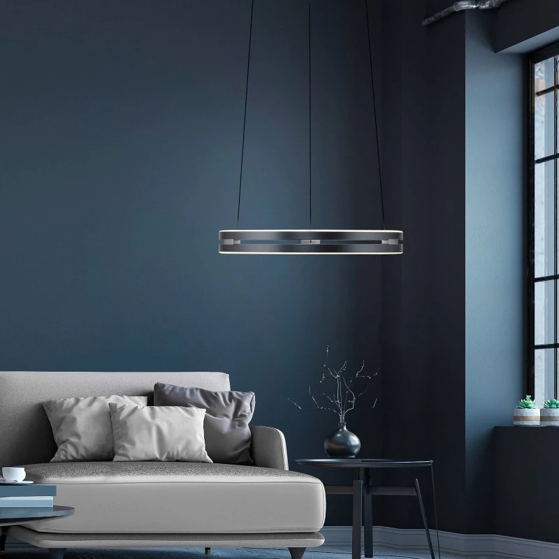 Paul Neuhaus PURE E-Loop LED hanglamp - Mystic Grey - Ø 50 cm