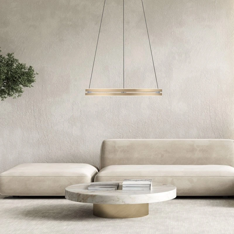 Paul Neuhaus PURE E-Loop LED hanglamp, ivoorgoud, Ø 70 cm