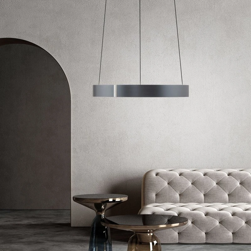 Paul Neuhaus E-Clipse LED hanglamp, Mystic Grey, Ø 50 cm