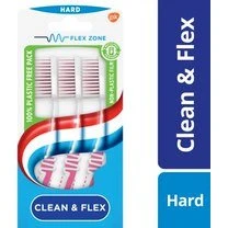 Aquafresh Clean & Flex hard tandenborstel - 3 stuks (2+1)