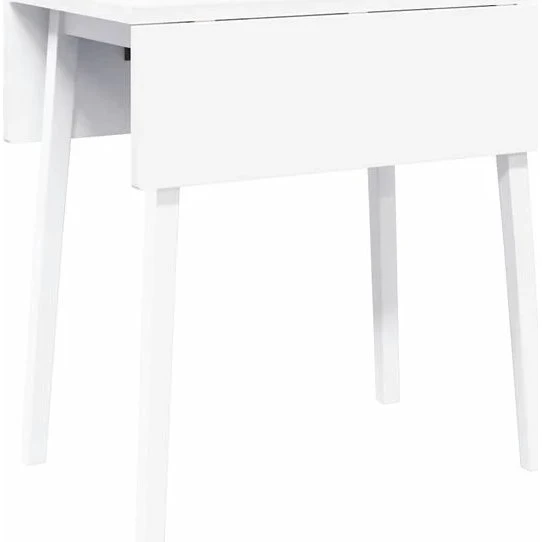 vidaXL Eettafel massief rubberhout wit inklapbaar