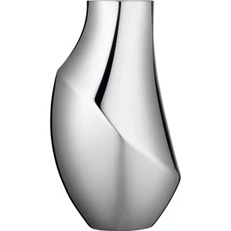 Georg Jensen Flora Edelstaal Vaas 23 cm Glanzend