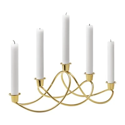 Georg Jensen Harmony Kaarshouder 18Kt Goudgeplaatst Roestvrij Staal