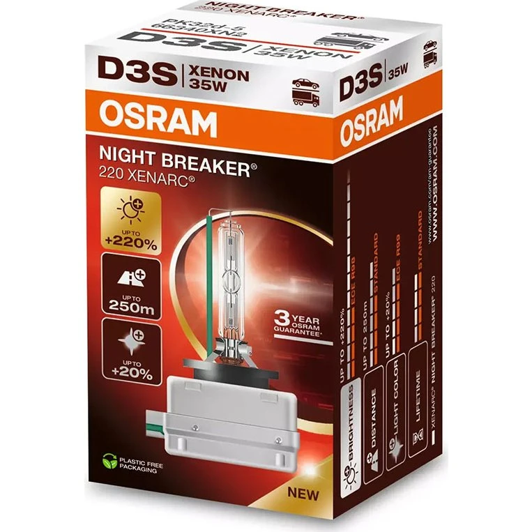 Osram D3S Xenon Lamp 35W Night Breaker 220 PK32d-5