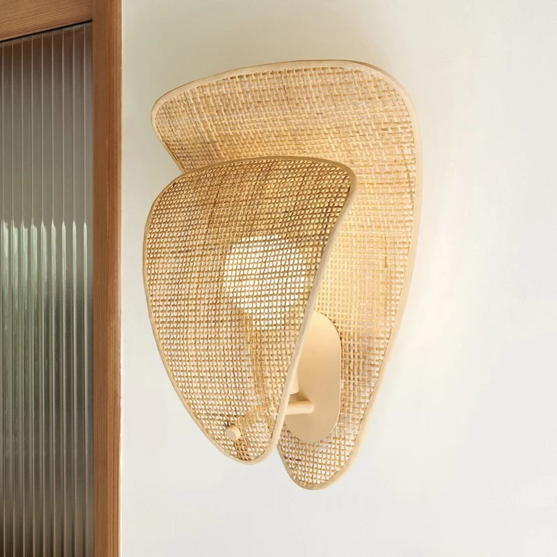 MARKET SET wandlamp Coquillage, naturel, 33 cm, rotan