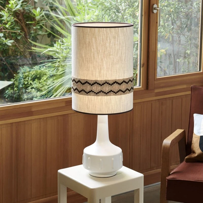 MARKET SET Tafellamp Jimmy - Wit/Beige - 83 cm