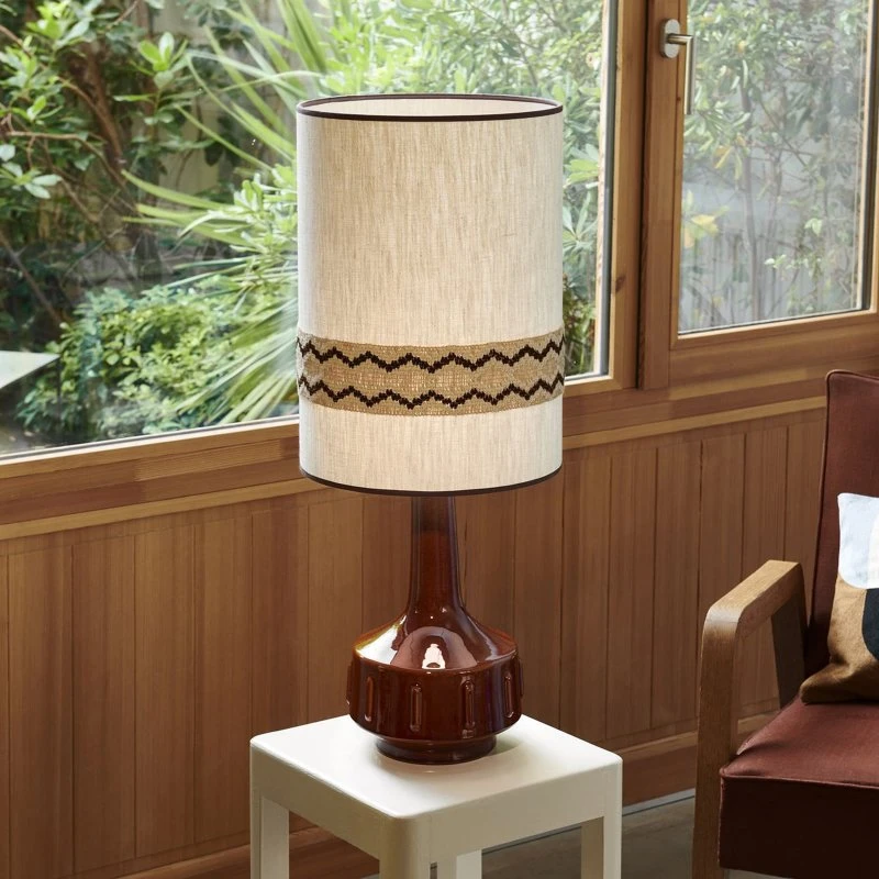 MARKET SET Tafellamp Jimmy - Bruin/Beige - 83 cm