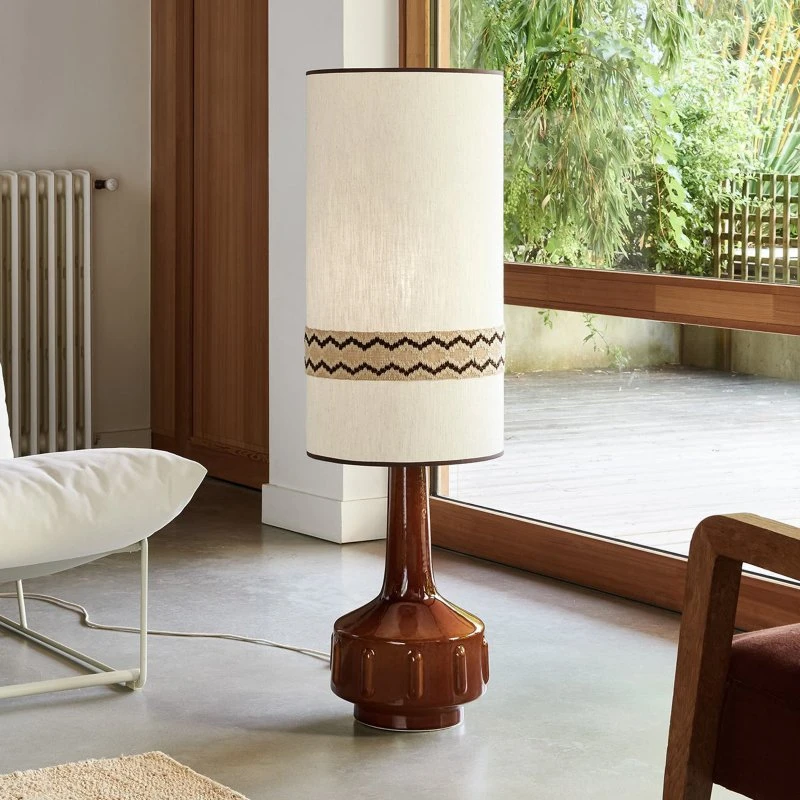 MARKET SET Vloerlamp Jimmy, Bruin/Beige, 121 cm