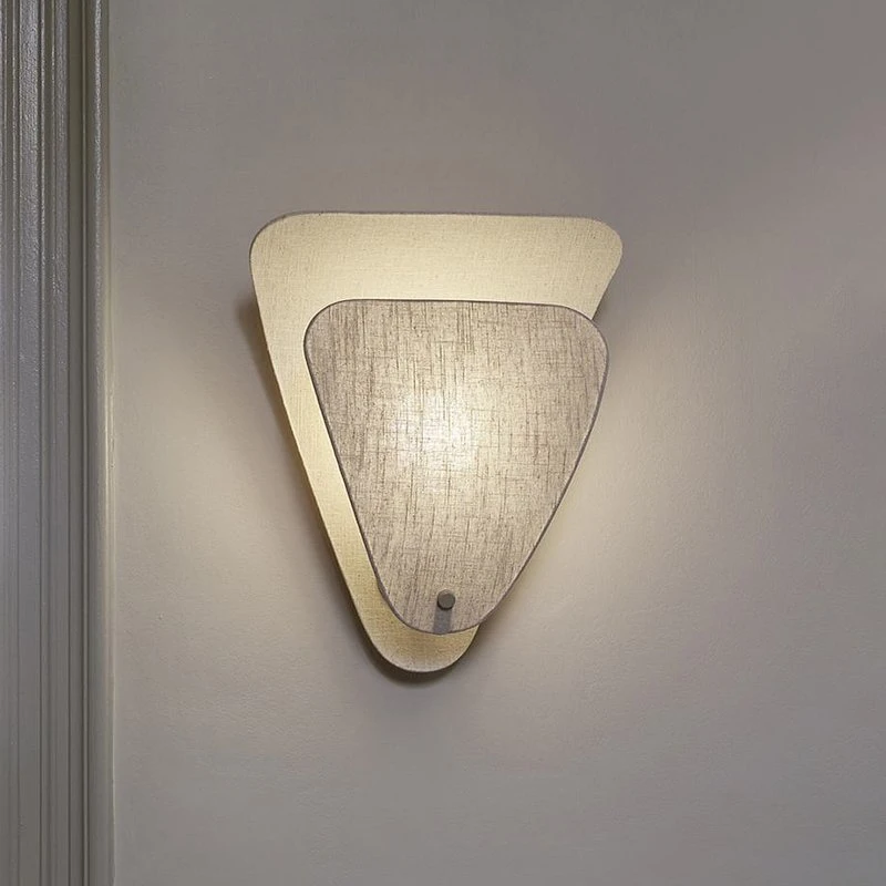 MARKET SET wandlamp Coquillage, crèmekleurig, 33 cm, linnen